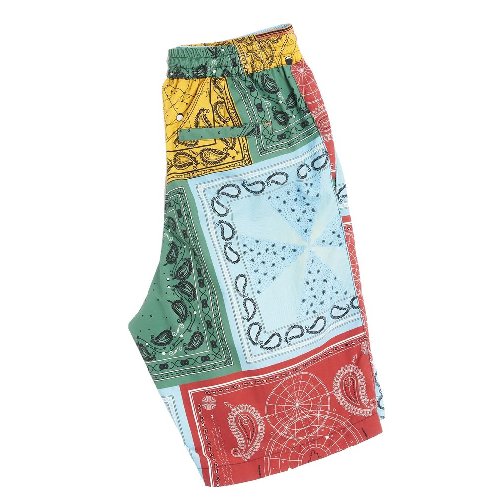 Marcelo Burlon Gelbe Shorts aus Polyamid