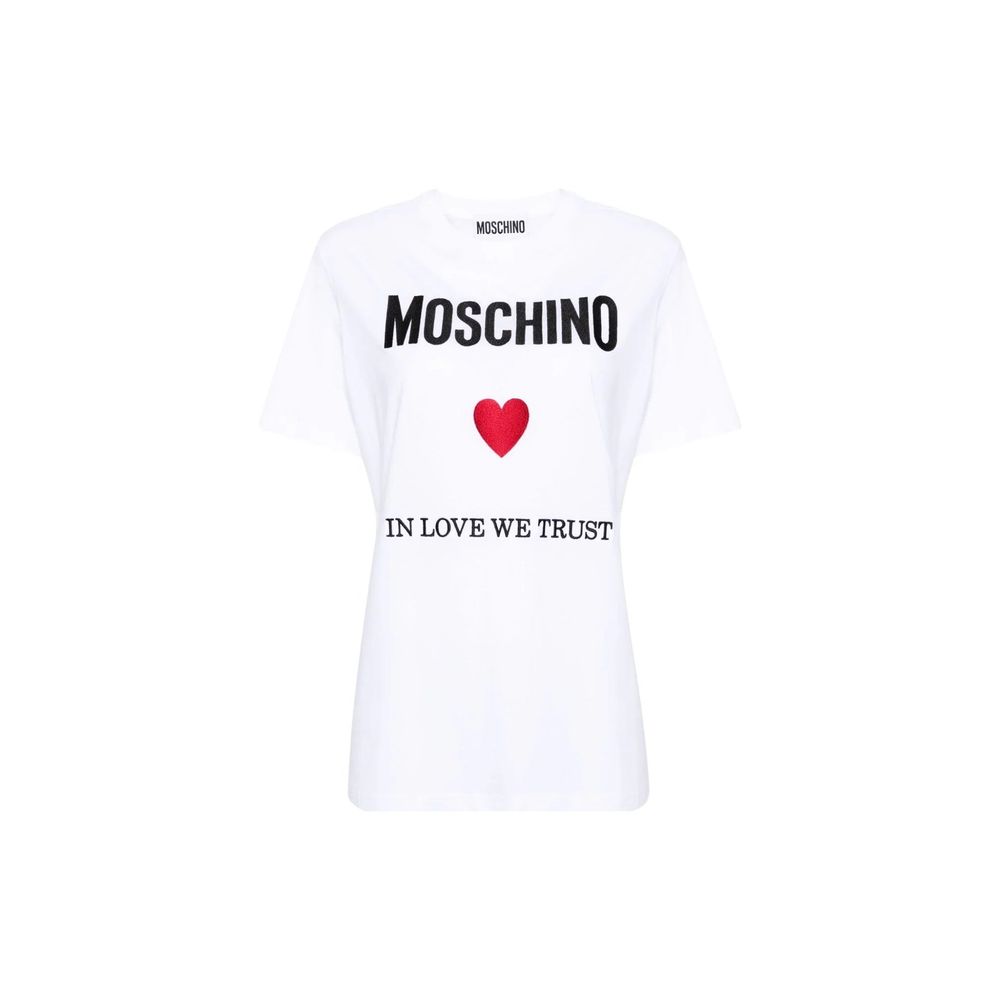 Moschino Couture Baumwoll-T-Shirt in Weiß