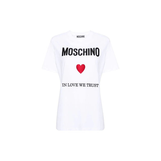 Moschino Couture Baumwoll-T-Shirt in Weiß