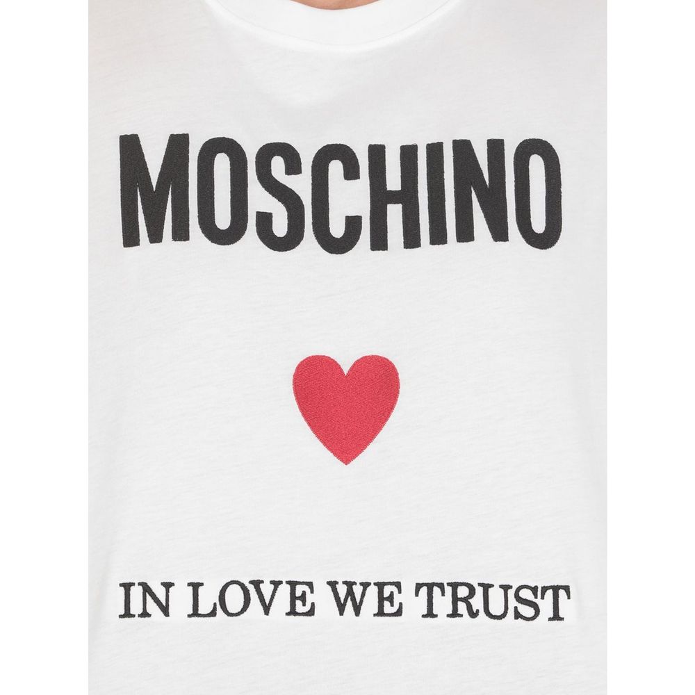 Moschino Couture Baumwoll-T-Shirt in Weiß