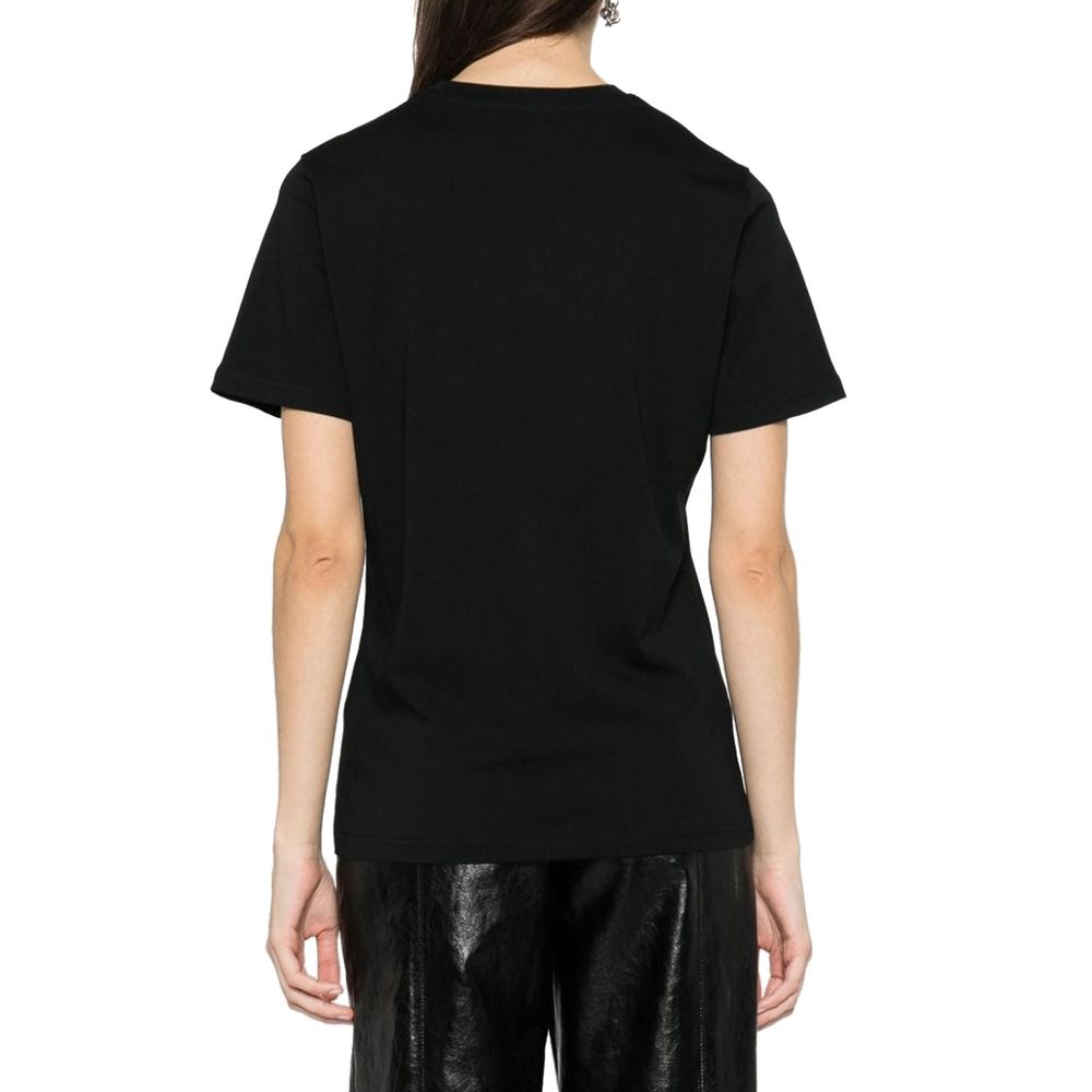 Moschino Couture Schwarzes Baumwoll-T-Shirt