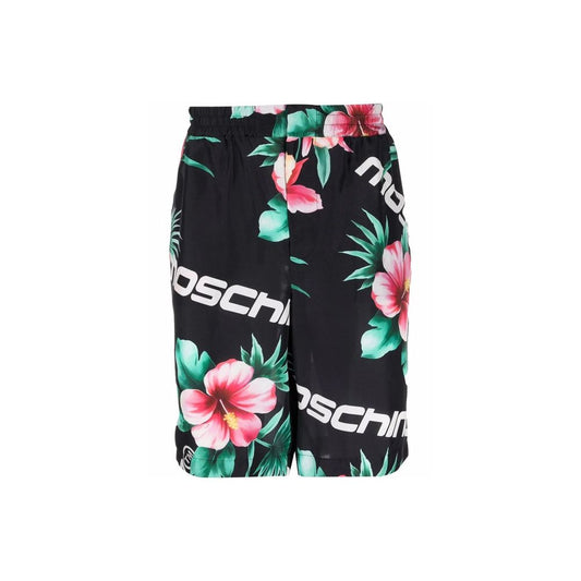 Moschino Couture Schwarze Seiden-Shorts im Mini-Format