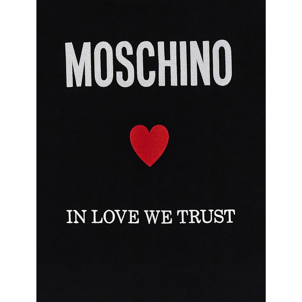 Moschino Couture Schwarzes Baumwoll-T-Shirt