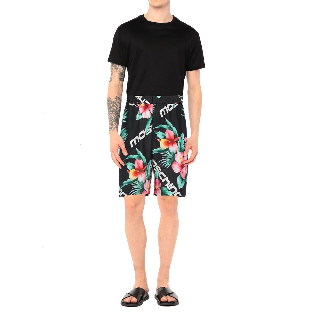 Moschino Couture Schwarze Seiden-Shorts im Mini-Format