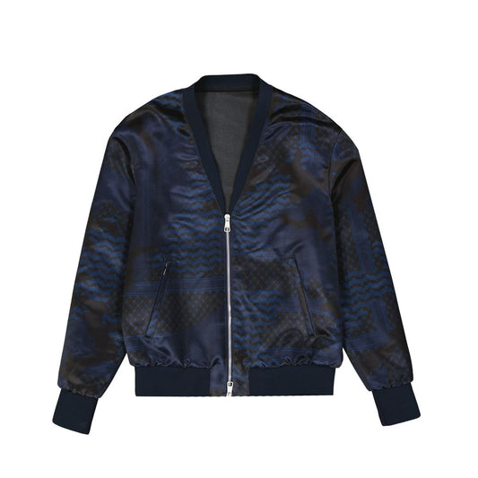 Neil Barrett Blauer Polyester-Bomber