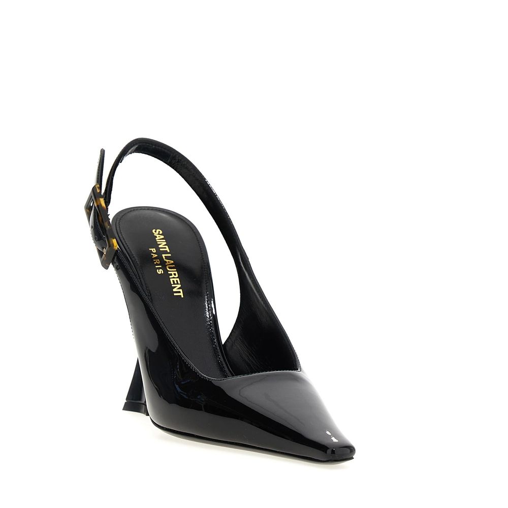 Saint Laurent Schwarze High-Heel-Pumps aus Kalbsleder