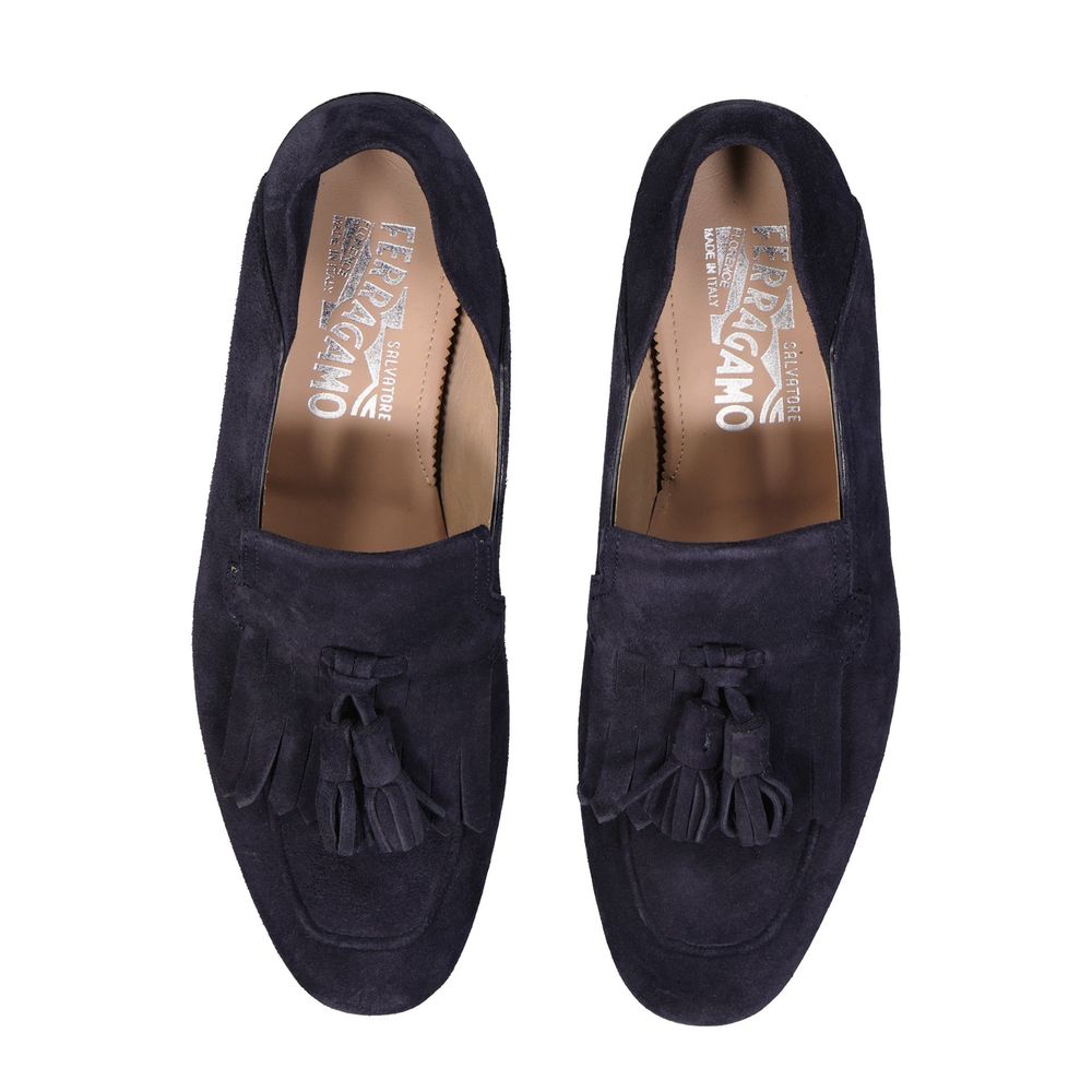Salvatore Ferragamo Elegante blaue Loafer aus Kalbsleder