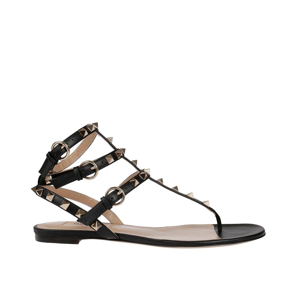 Valentino Garavani Schwarze Sandalen aus Kalbsleder