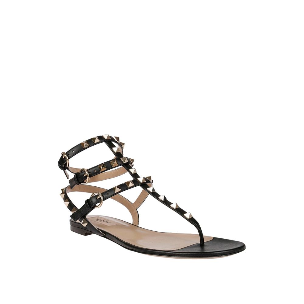 Valentino Garavani Schwarze Sandalen aus Kalbsleder