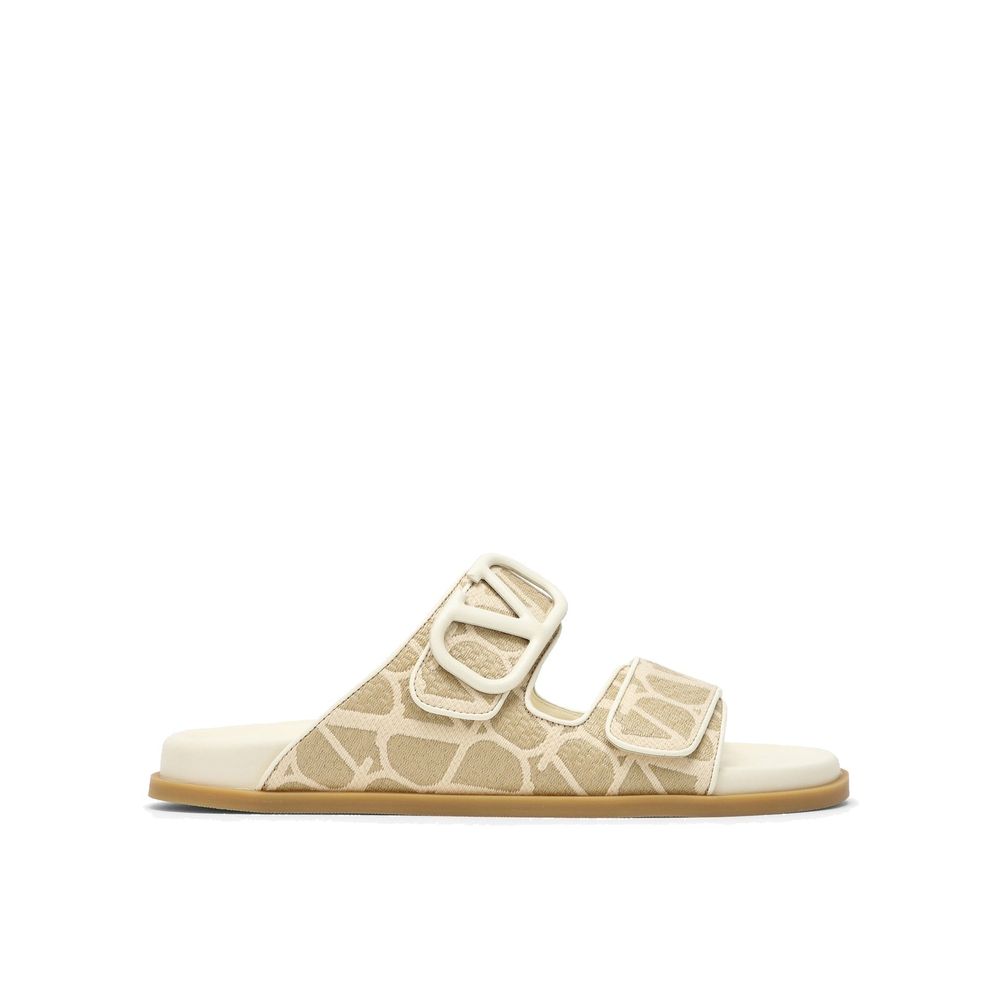 Valentino Garavani Bicolor-Sandalen mit Stoffriemen