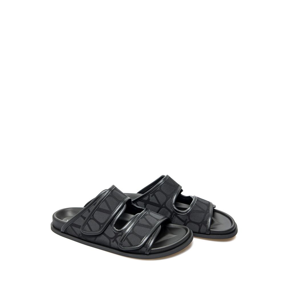 Valentino Garavani Schwarze Stoff-Sandalen