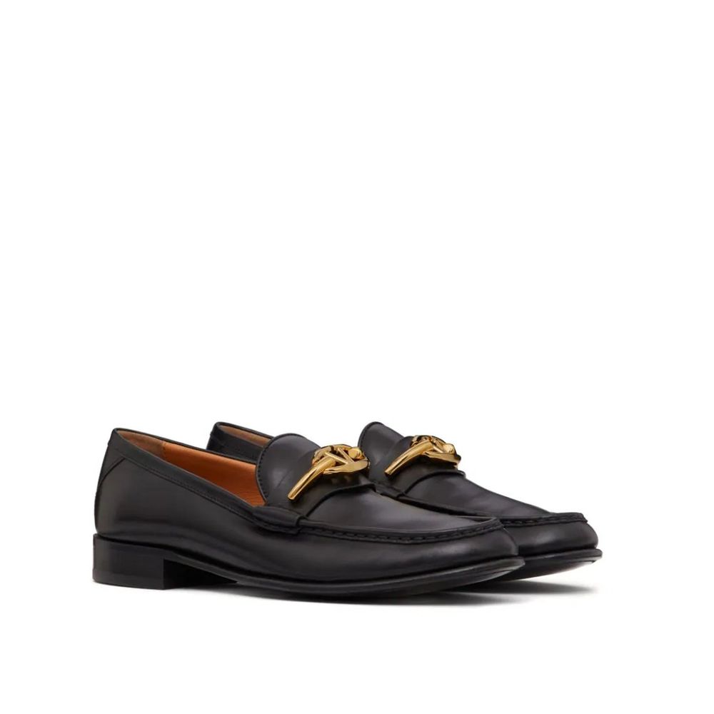 Valentino Garavani Elegante schwarze Loafer aus Kalbsleder
