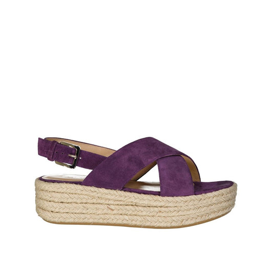 Sergio Rossi Lila Espadrilles aus Kalbsleder