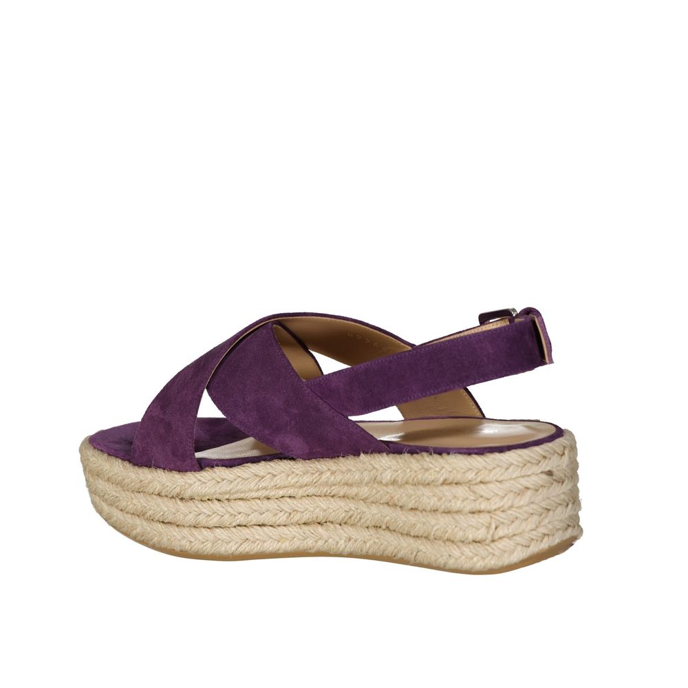 Sergio Rossi Lila Espadrilles aus Kalbsleder