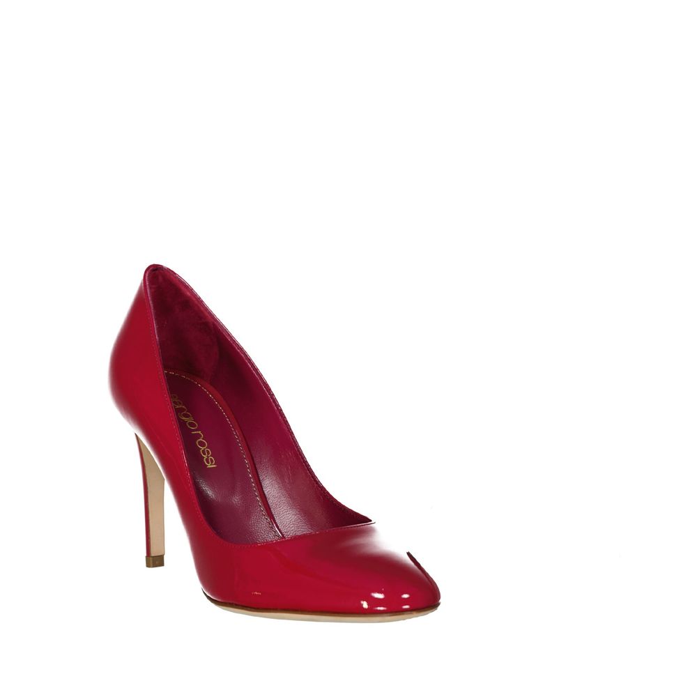 Sergio Rossi Rote Kalbshaut High Heels Pumps