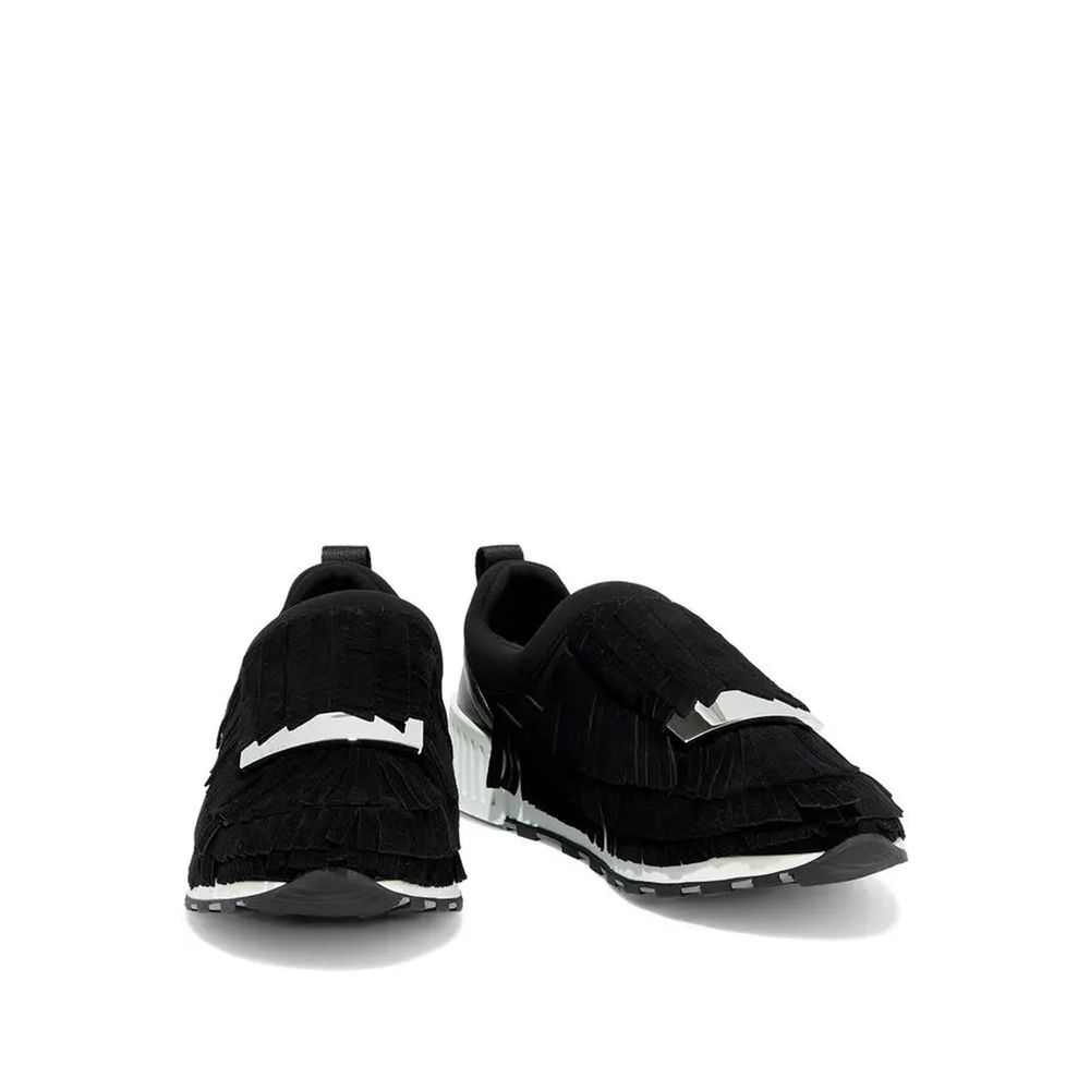 Sergio Rossi Schwarze Stoff-Sneaker