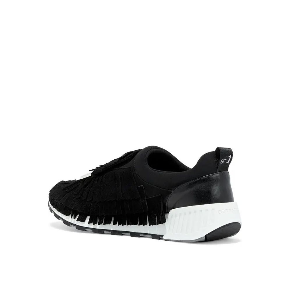 Sergio Rossi Schwarze Stoff-Sneaker
