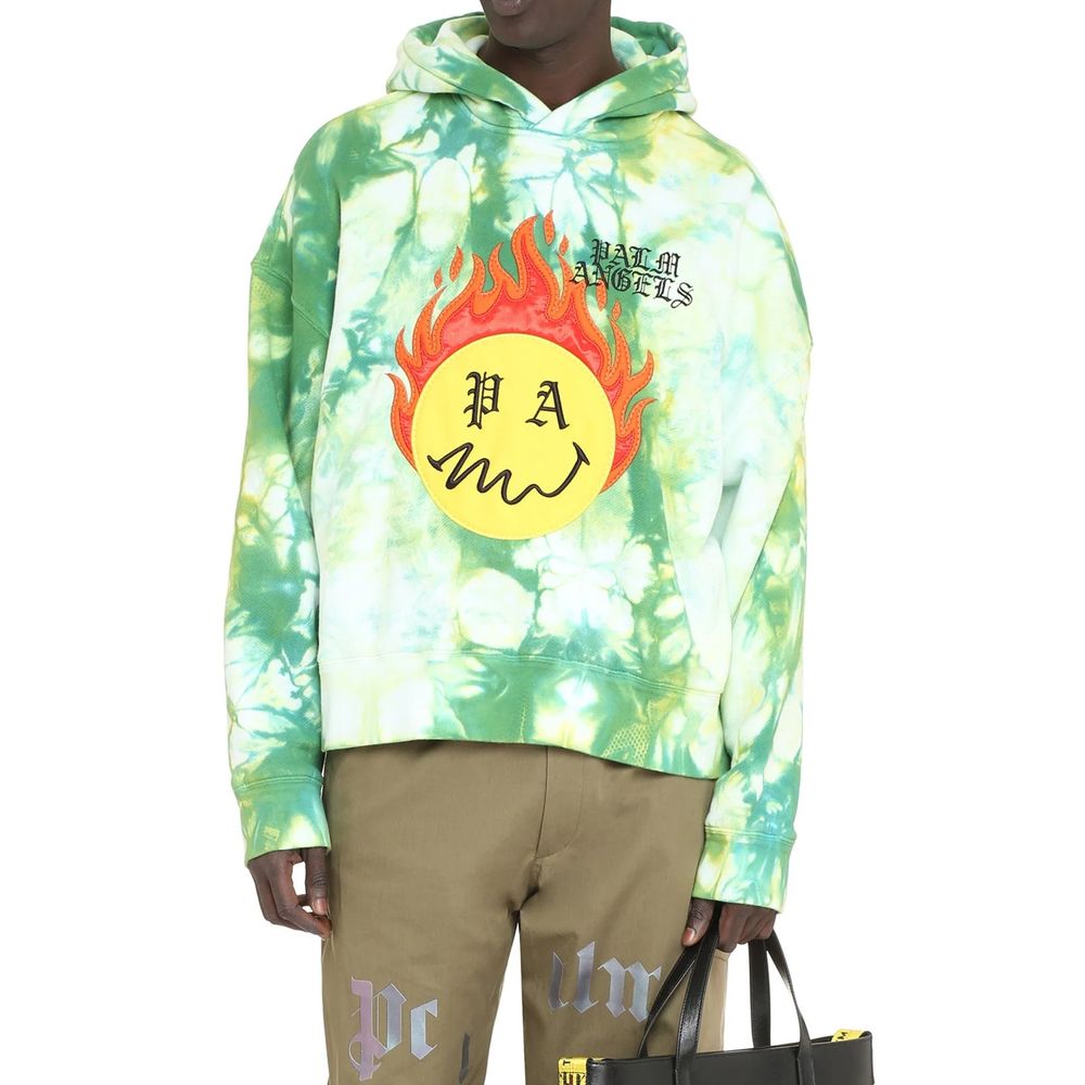 Palm Angels Grüner Baumwoll-Sweatshirt