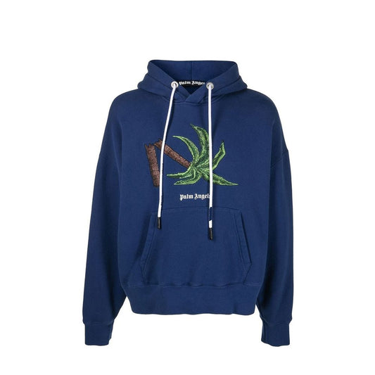 Palm Angels Baumwoll-Sweatshirt in Blau