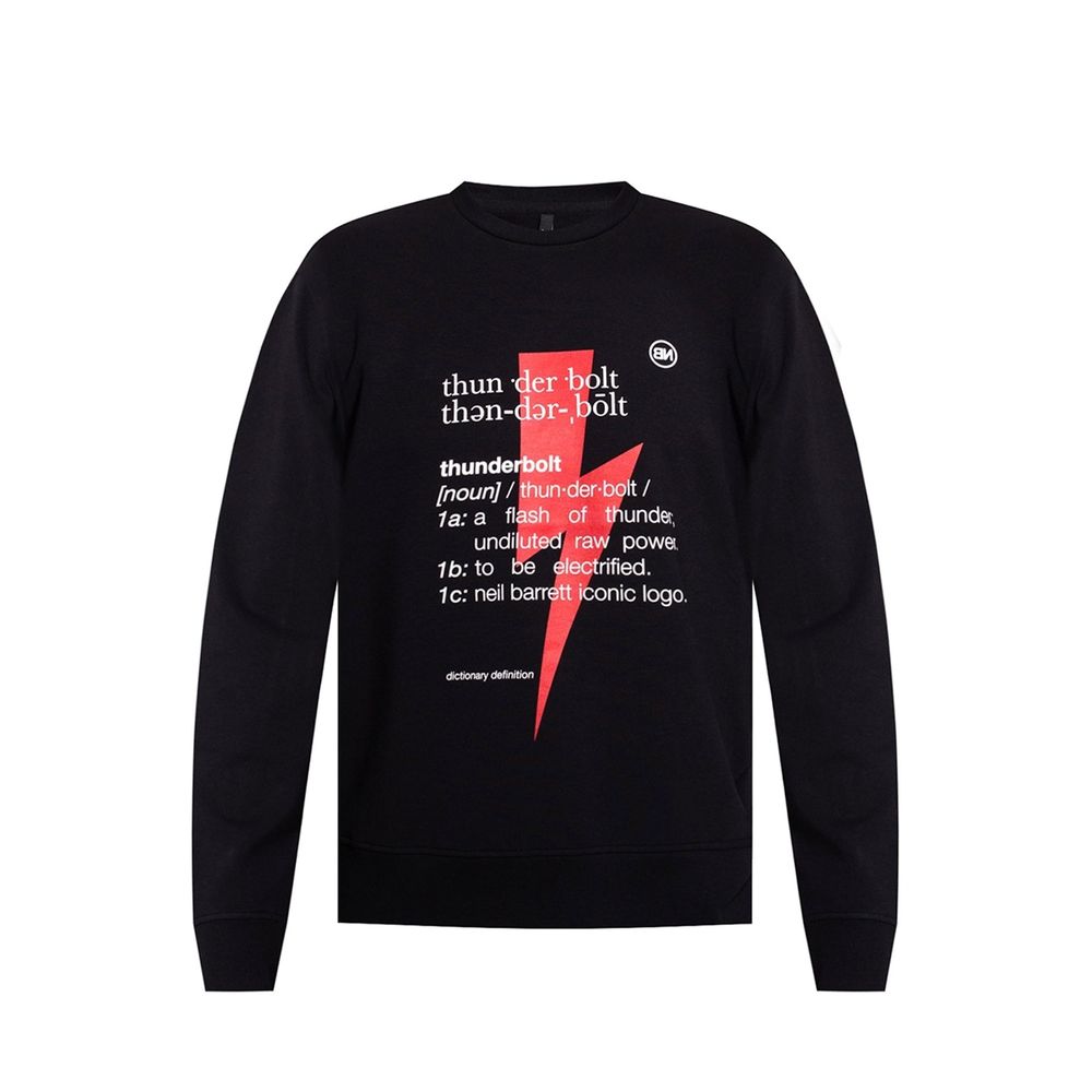 Neil Barrett Schwarzer Baumwoll-Sweatshirt