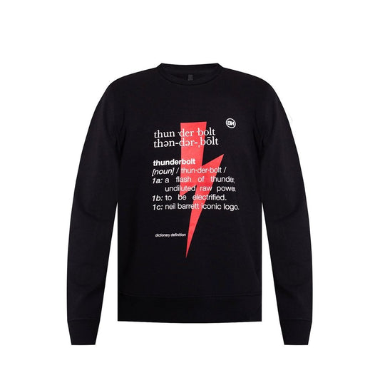 Neil Barrett Schwarzer Baumwoll-Sweatshirt
