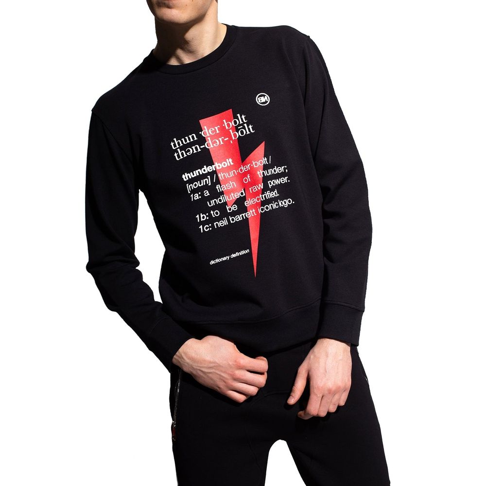 Neil Barrett Schwarzer Baumwoll-Sweatshirt