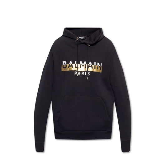 Balmain Logo-Sweatshirt mit Kapuze