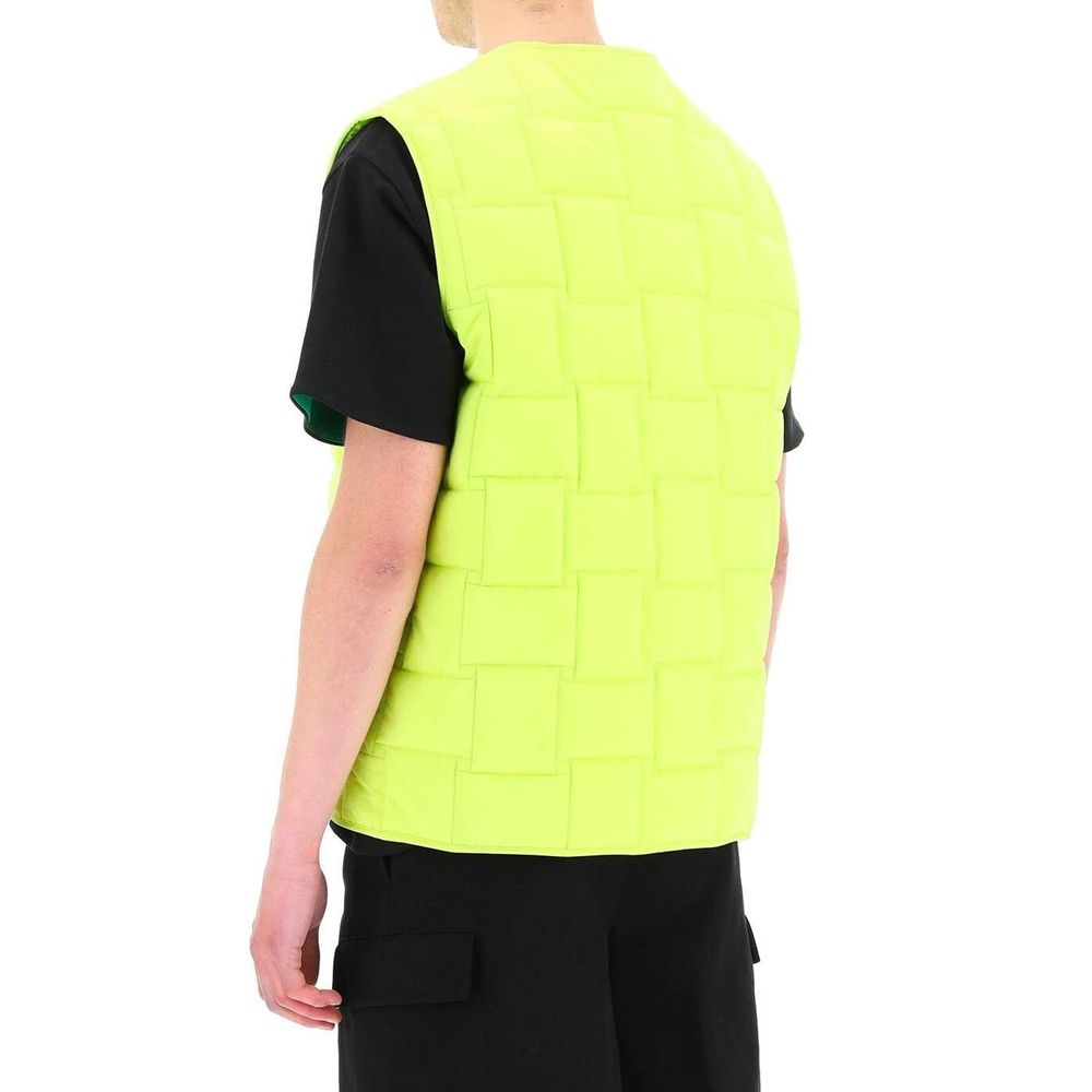 Bottega Veneta Ärmellose Jacke aus grünem Polyamid