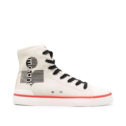 Isabel Marant Beige High-Top-Sneaker aus Segeltuch