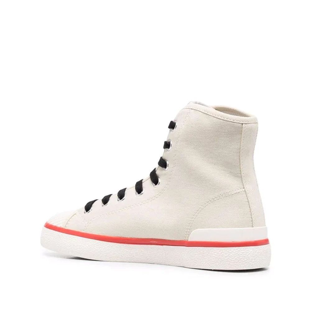 Isabel Marant Beige High-Top-Sneaker aus Segeltuch