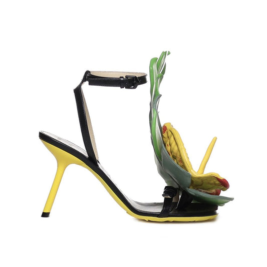 Loewe Petal Monstera Sandalen aus Leder