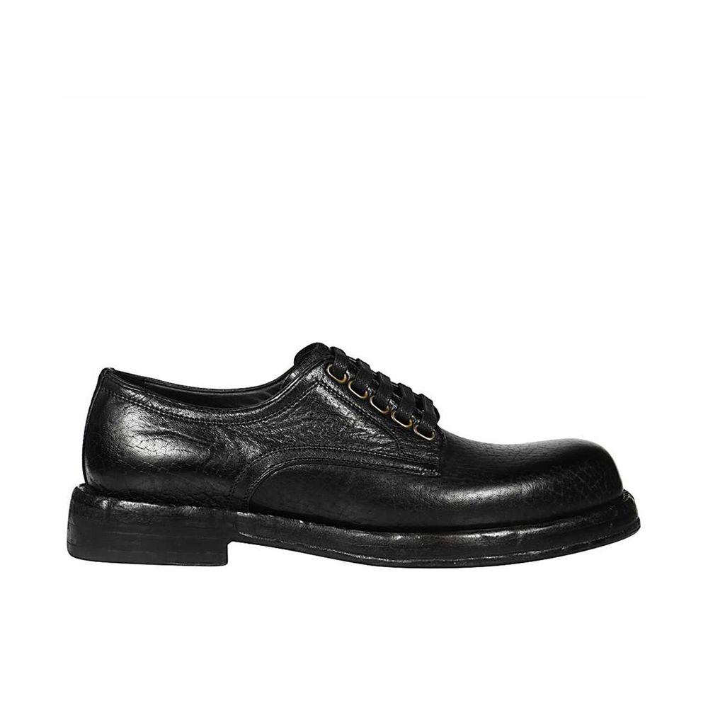 Dolce & Gabbana Schwarze Leder-Schnürschuhe und -Derby-Schuhe