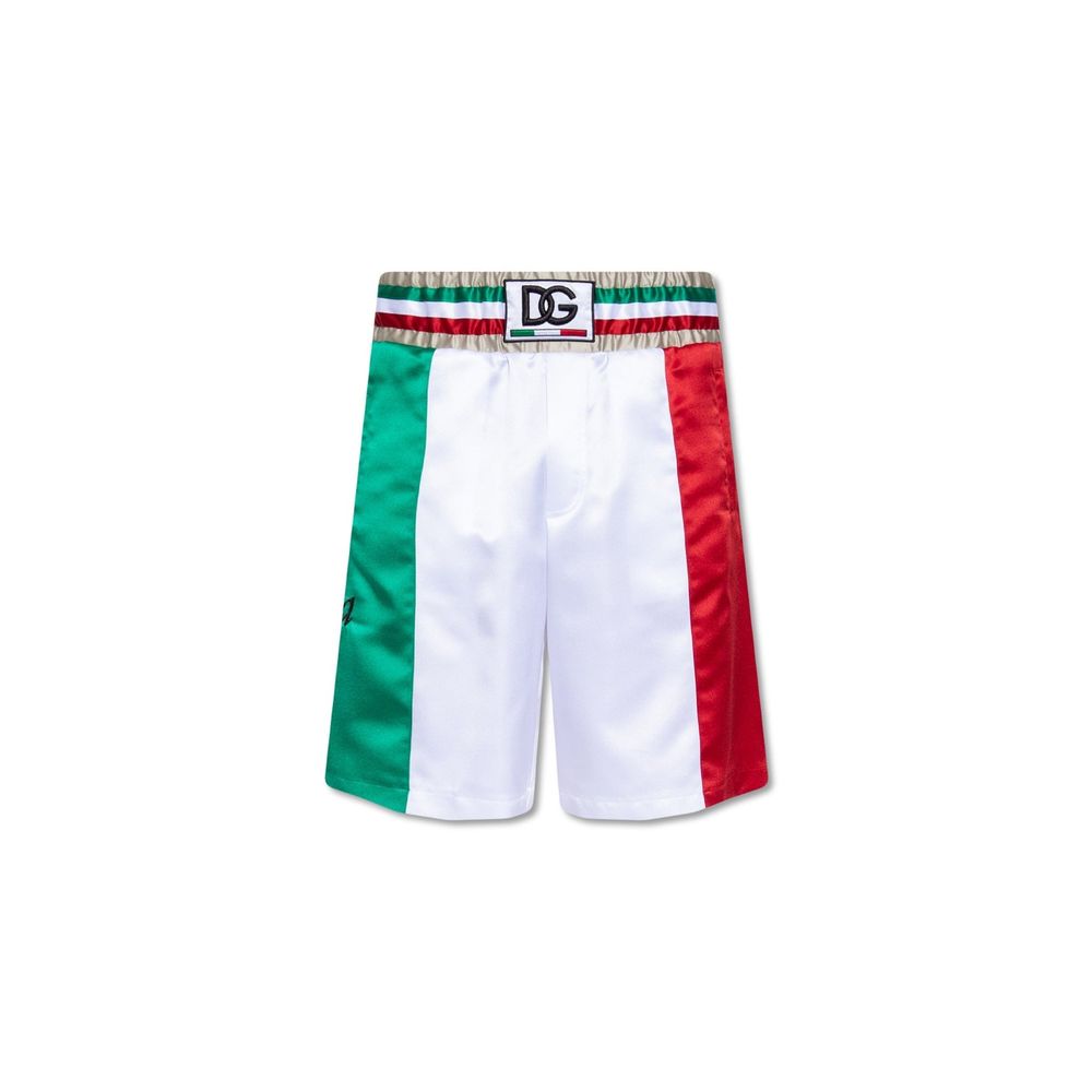 Dolce & Gabbana Weiße Polyester-Shorts