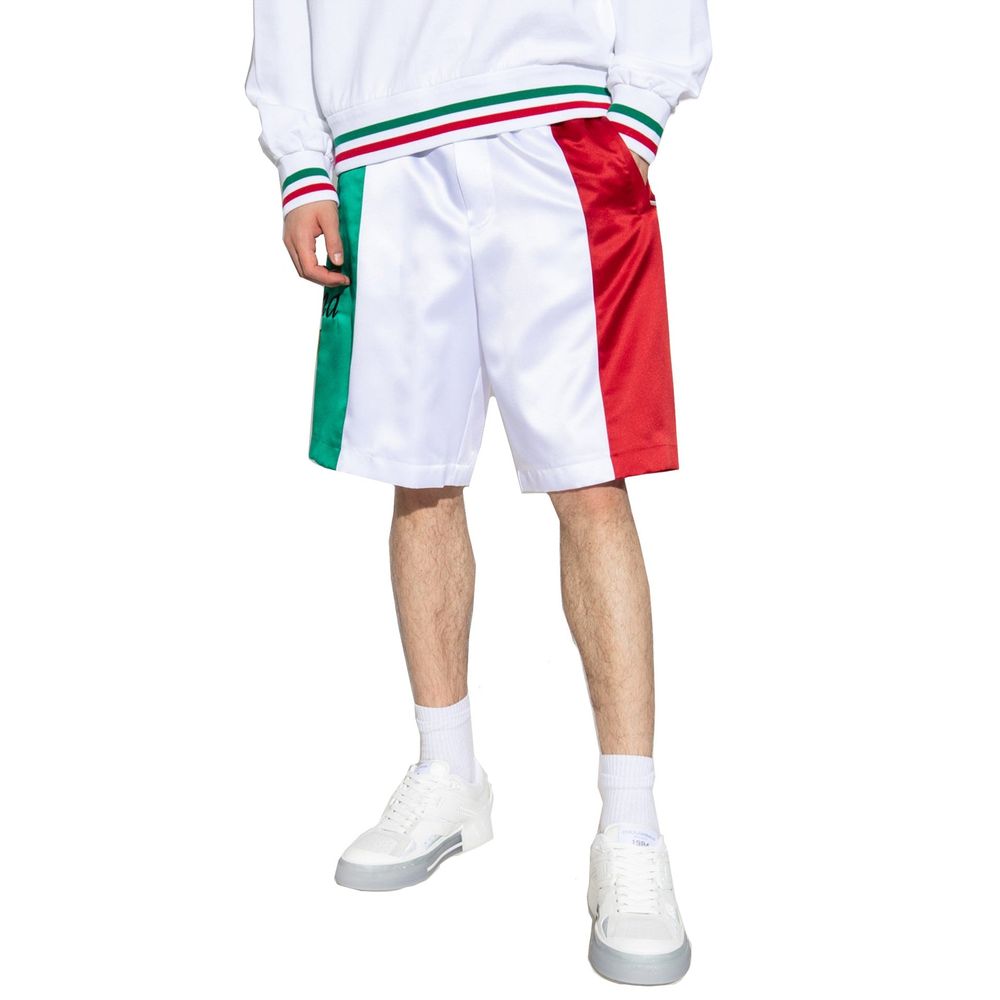 Dolce & Gabbana Weiße Polyester-Shorts