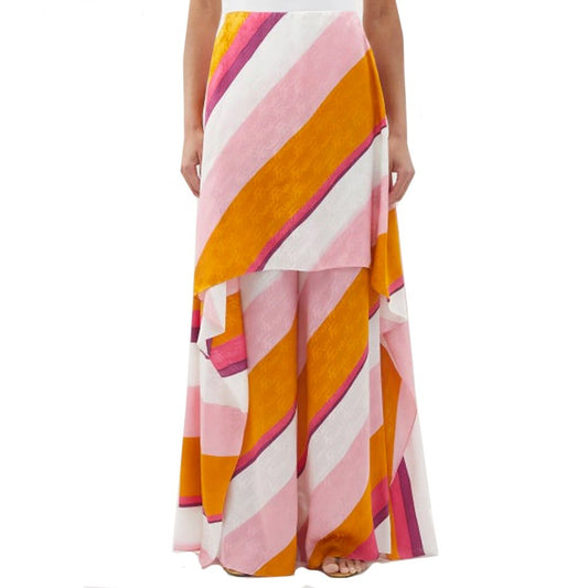 Fendi Ff Color-Block Drapierte Hose