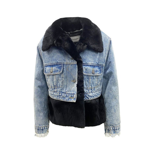 FORTE DEI MARMI COUTURE Baumwoll-Jeansjacke in Blau