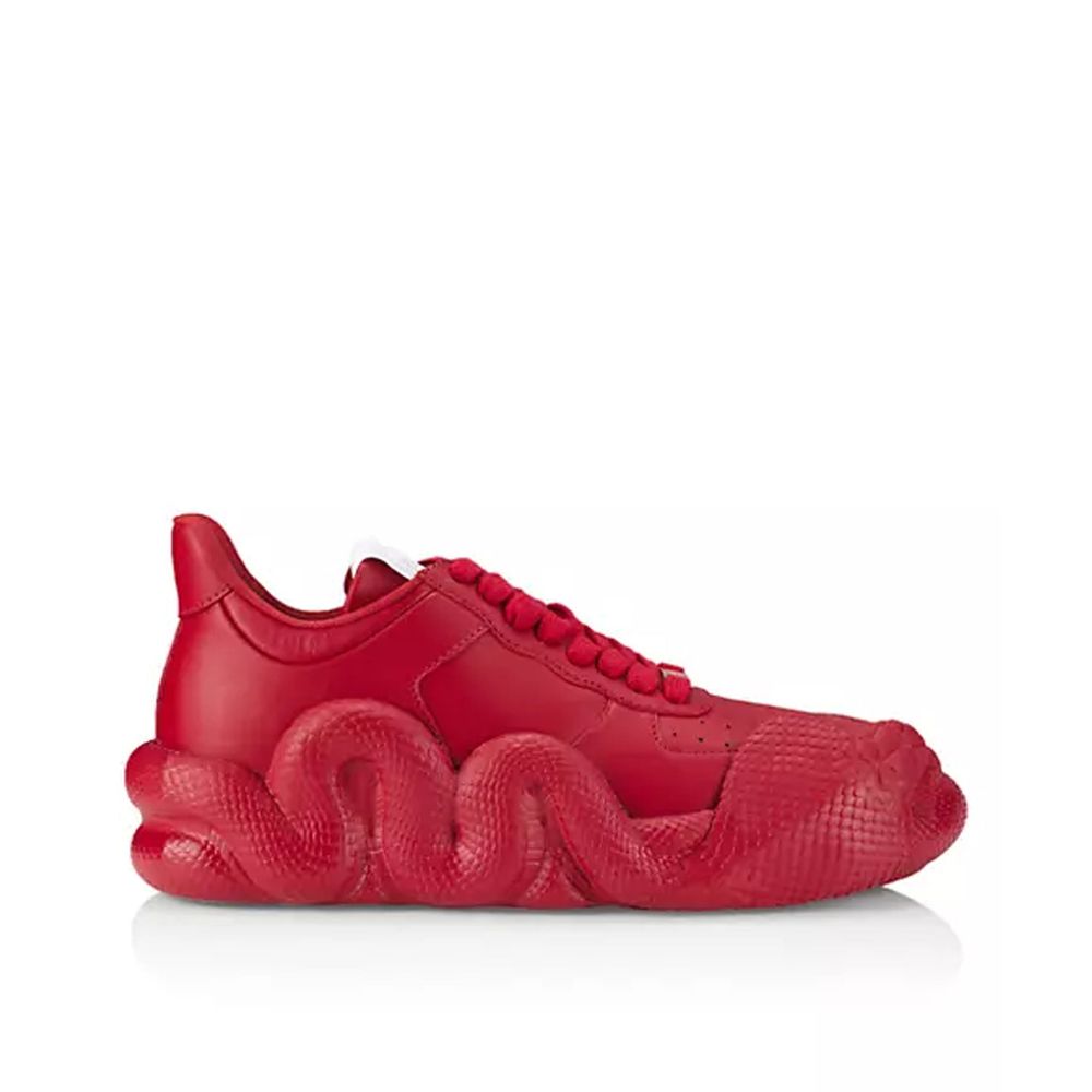 Giuseppe Zanotti Rote Sneaker aus Kalbsleder