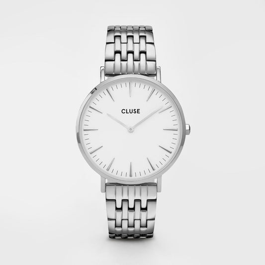 Cluse Silberne Uhr aus Edelstahl