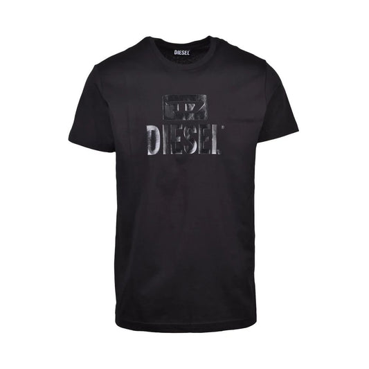 Diesel Schwarzes T-Shirt aus Baumwolle