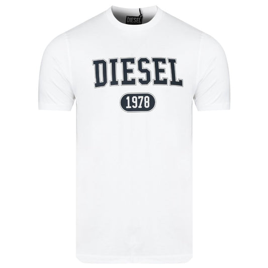 Diesel T-Shirt aus weißer Baumwolle