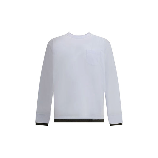 Sacai Baumwoll-Jersey mit langen Ärmeln