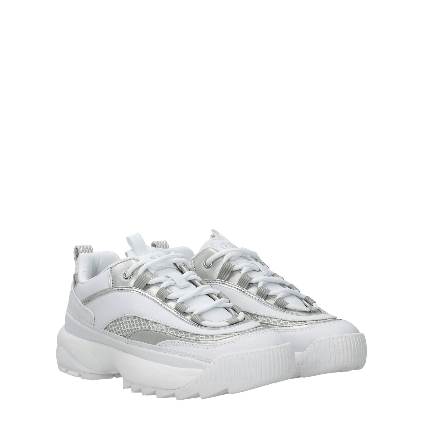 Guess Weiße klobige Turnschuhe aus Polyethylen