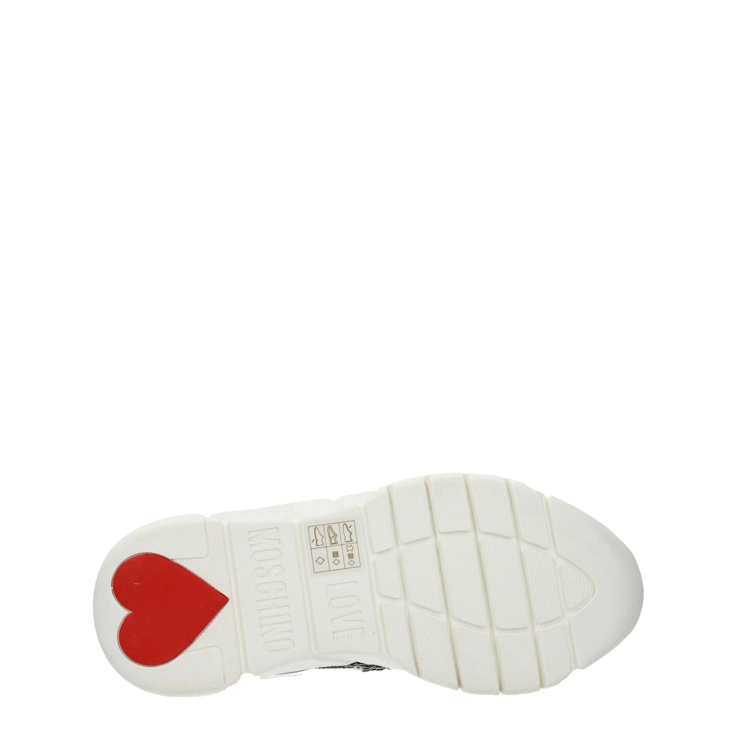 Love Moschino Chunky Sneakers aus weißem Stoff