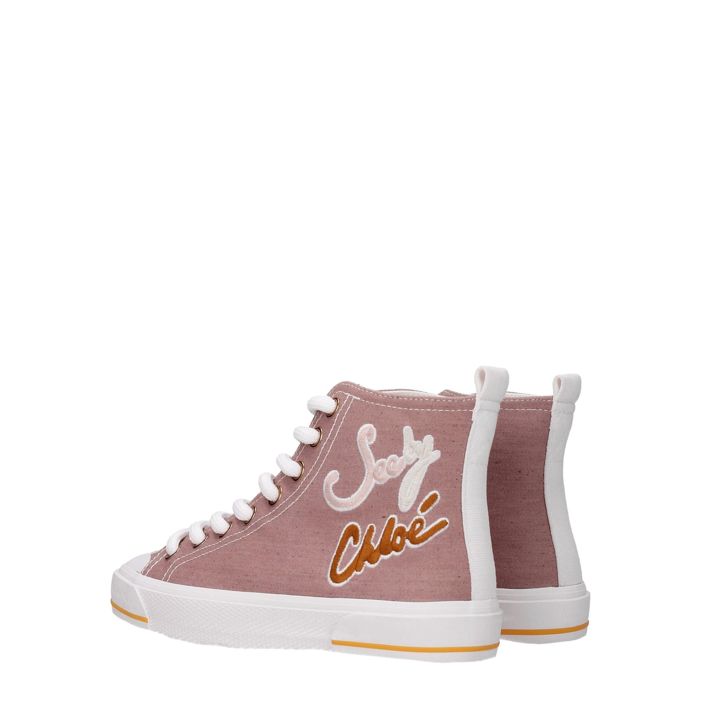 See By Chloé Rosa High-Top Sneaker aus Stoff