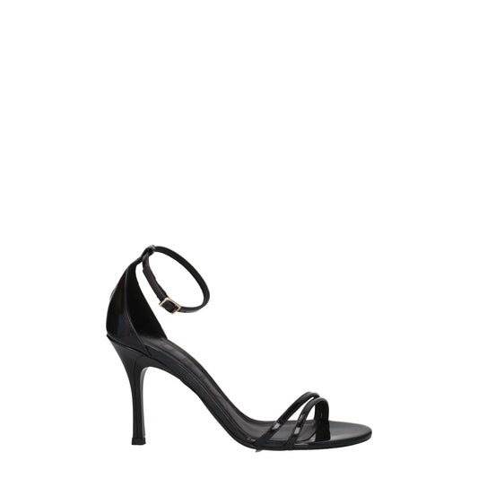 Furla Schwarze Leder Stiletto Heels Sandalen