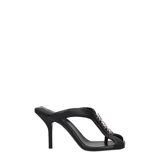 Givenchy Schwarze Leder Stiletto Heels Sandalen