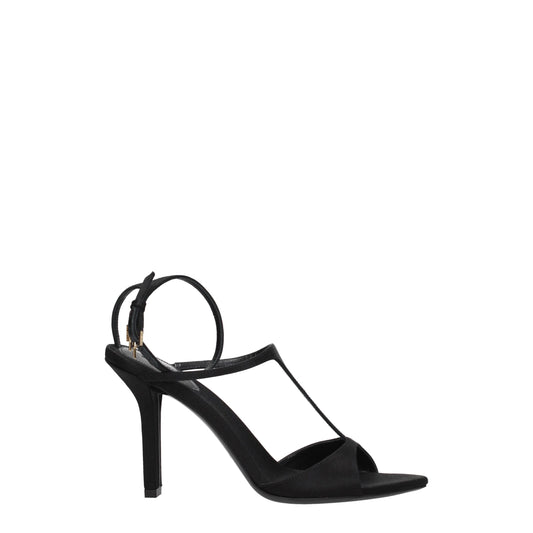 Givenchy Schwarze Satin Stiletto Heels Sandalen