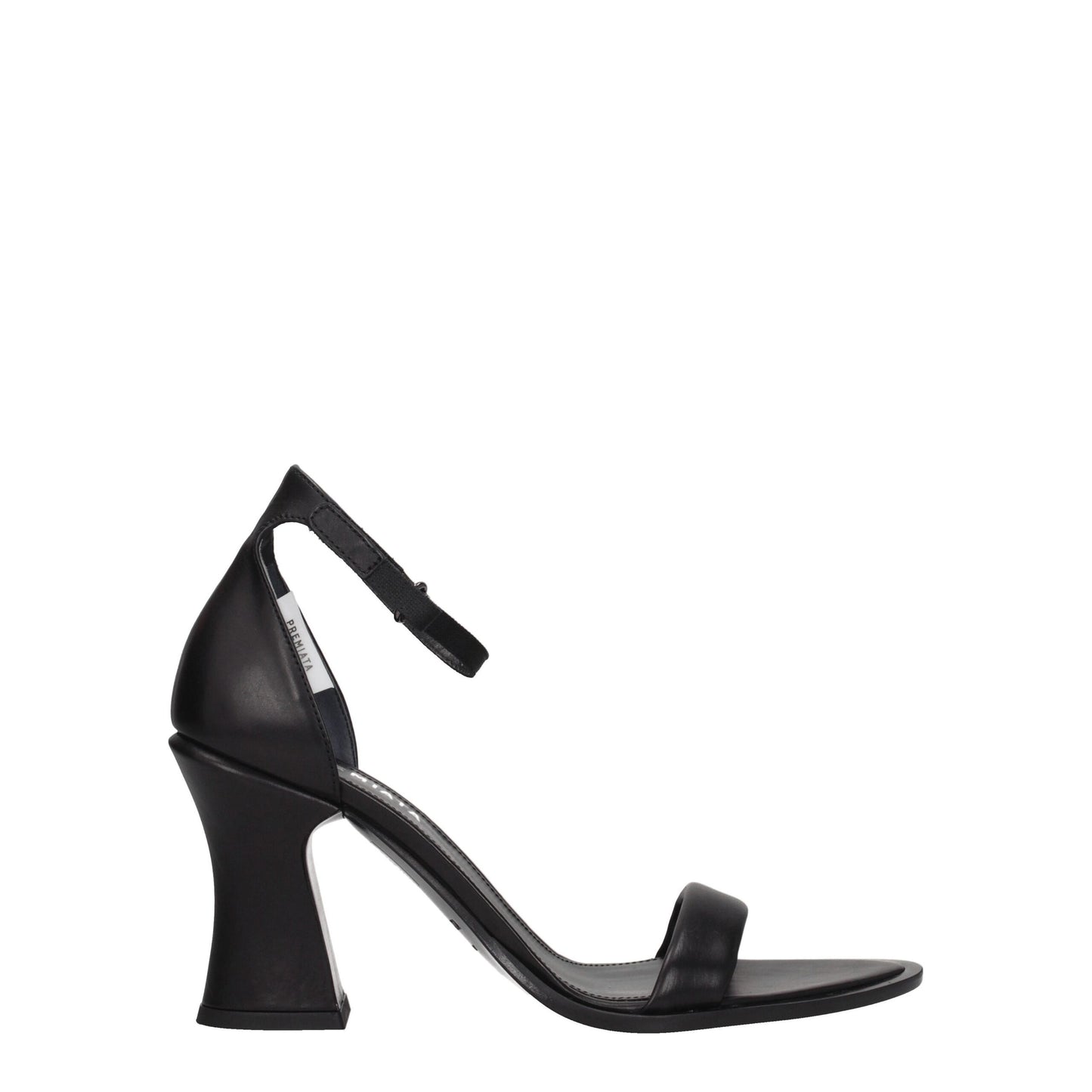Premiata Flache Sandalen aus schwarzem Leder
