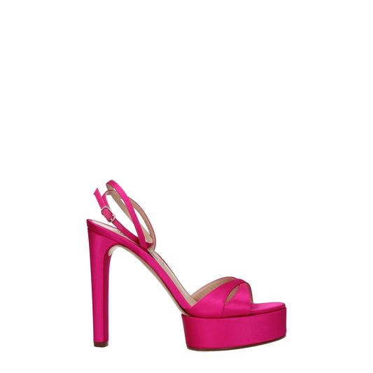 Casadei Rosa Satin-Plateaus