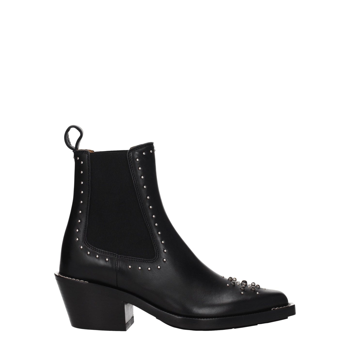 Chloé Schwarze Lederstiefeletten